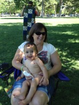 Grandma Susie, holding Benjamin at the Park